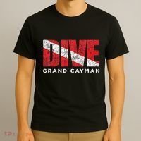 Retro Grand Cayman Scuba Dive Vintage Dive Flag Diving T-Shirt thumb 3