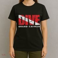 Retro Grand Cayman Scuba Dive Vintage Dive Flag Diving T-Shirt thumb 4