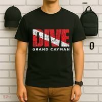 Retro Grand Cayman Scuba Dive Vintage Dive Flag Diving T-Shirt thumb 6