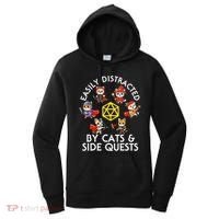 Rpg Gamer Cats Side Quests D20 Dice Nerdy Cat Women's Hoodie thumb 0