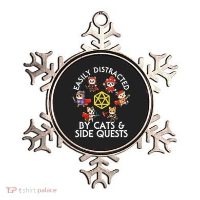 Rpg Gamer Cats Side Quests D20 Dice Nerdy Cat Ornament