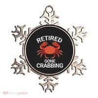 Retired Gone Crabbing Funny Crab Fishing Ornament thumb 0