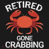 Retired Gone Crabbing Funny Crab Fishing Ornament thumb 1