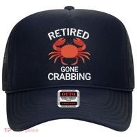 Retired Gone Crabbing Funny Crab Fishing Hat thumb 0