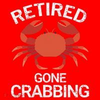 Retired Gone Crabbing Funny Crab Fishing Santa Hat thumb 1
