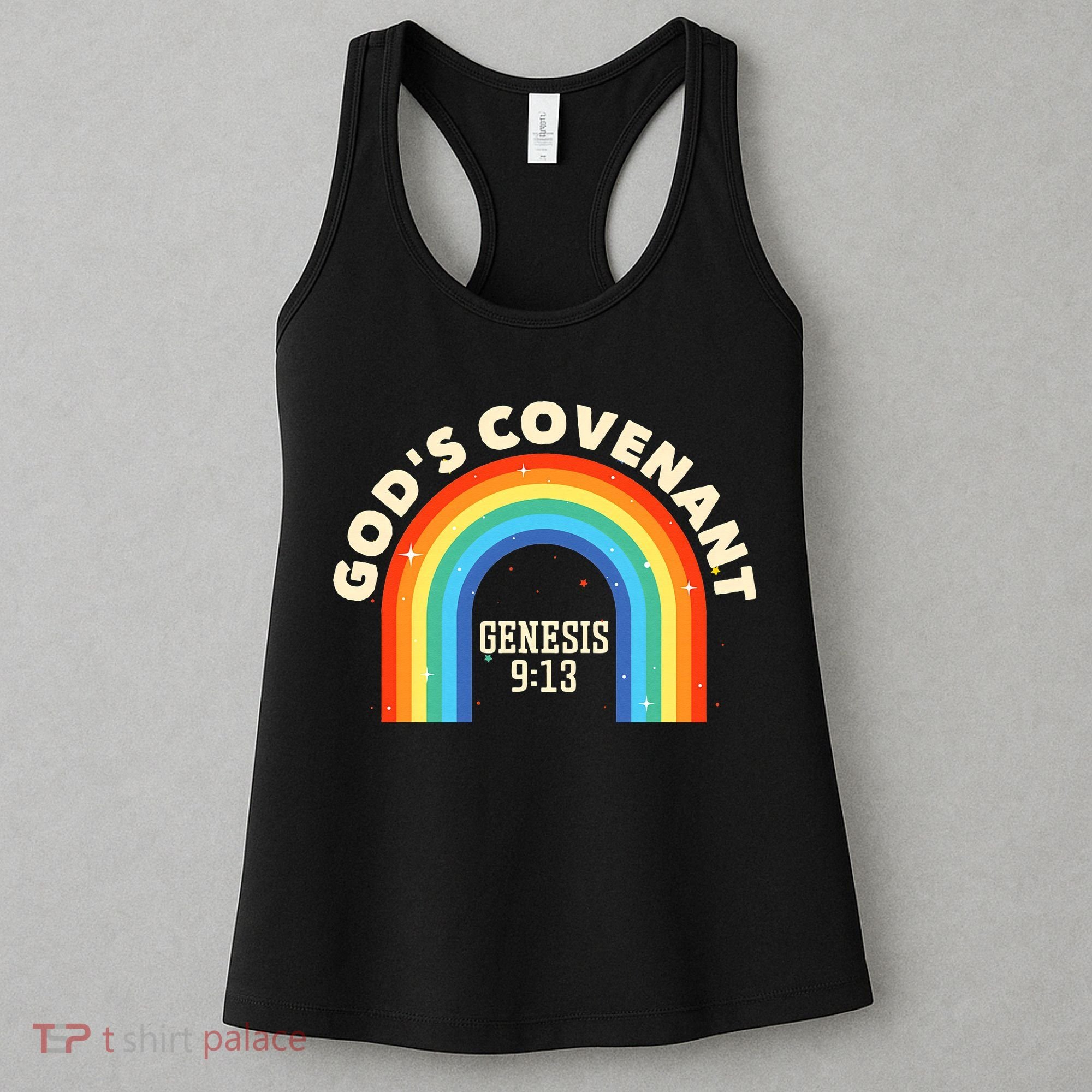 Rainbow God's Covenant Genesis 913 Bible Christian Lover Women's Tank Top