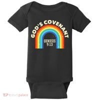 Rainbow God's Covenant Genesis 913 Bible Christian Lover Baby Bodysuit thumb 0