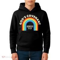 Rainbow God's Covenant Genesis 913 Bible Christian Lover Kids Hoodie thumb 4