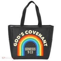 Rainbow God's Covenant Genesis 913 Bible Christian Lover Tote Bag thumb 0
