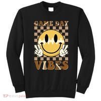 Retro Game Day Vibes Smiley Emoji Football Fan Sweatshirt thumb 0