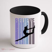Retro Gymnast Dancing Dancer Gymnastics Girls Gift Coffee Mug thumb 1