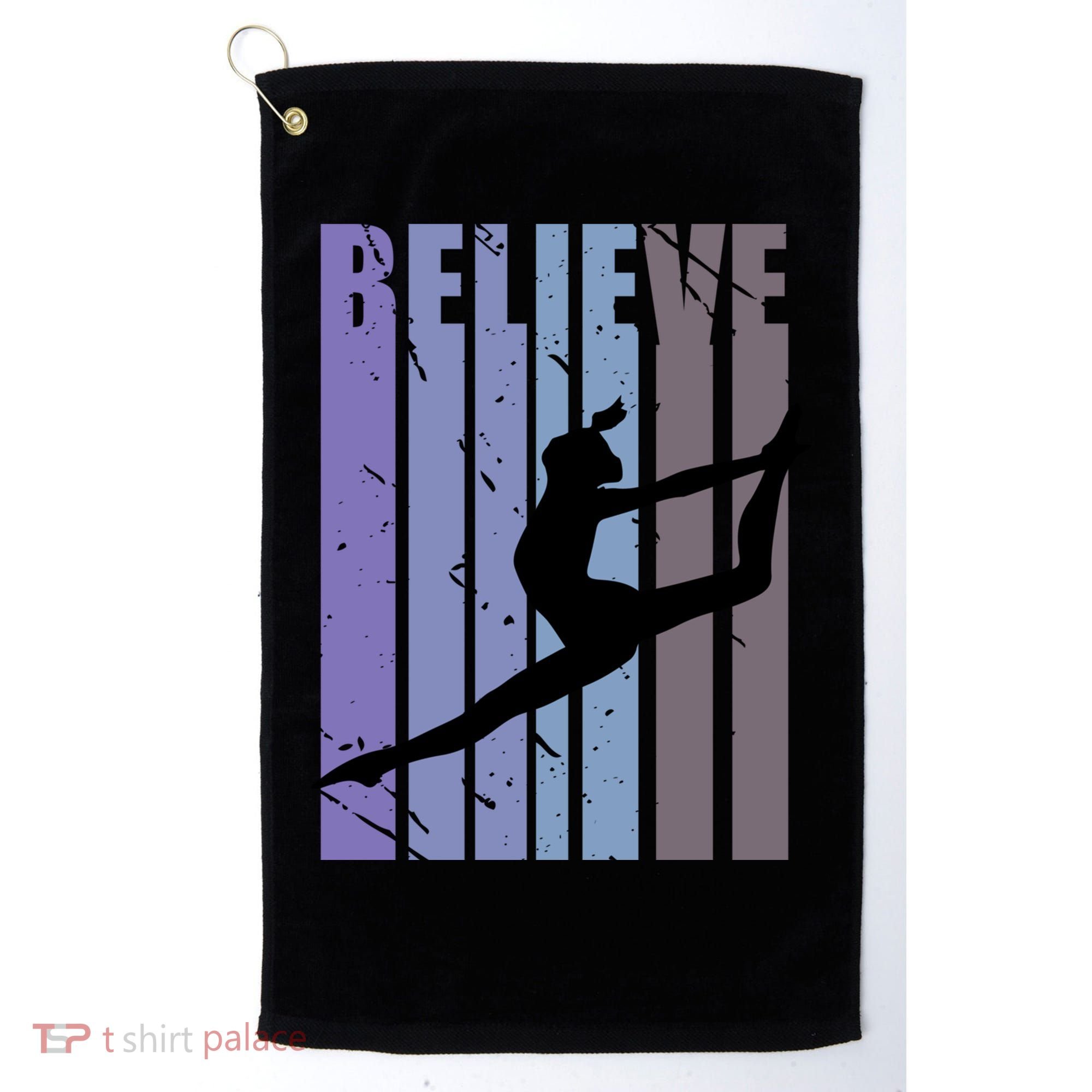 Retro Gymnast Dancing Dancer Gymnastics Girls Gift Golf Towel