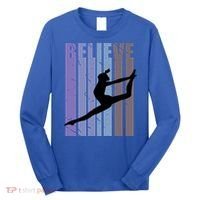 Retro Gymnast Dancing Dancer Gymnastics Girls Gift Long Sleeve Shirt thumb 0