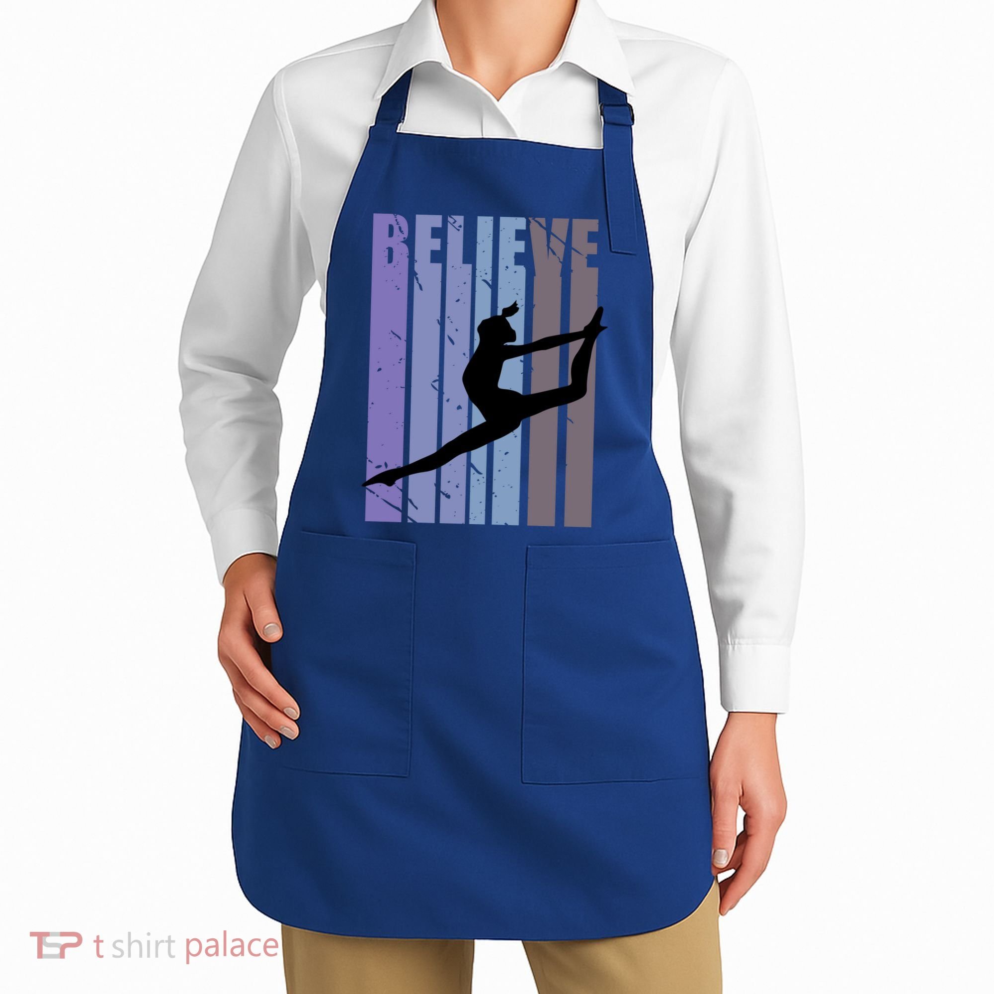 Retro Gymnast Dancing Dancer Gymnastics Girls Gift Apron