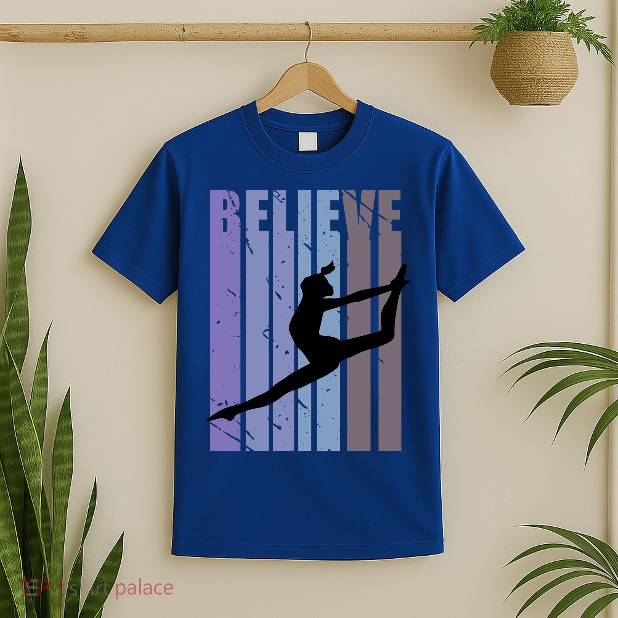 Retro Gymnast Dancing Dancer Gymnastics Girls Gift T-Shirt
