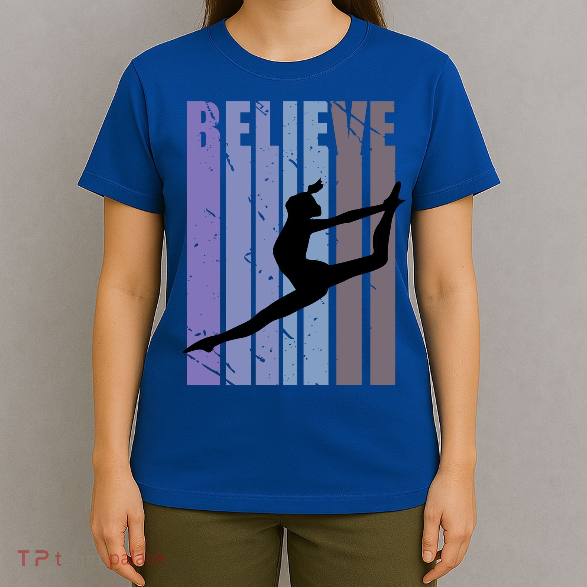 Retro Gymnast Dancing Dancer Gymnastics Girls Gift T-Shirt