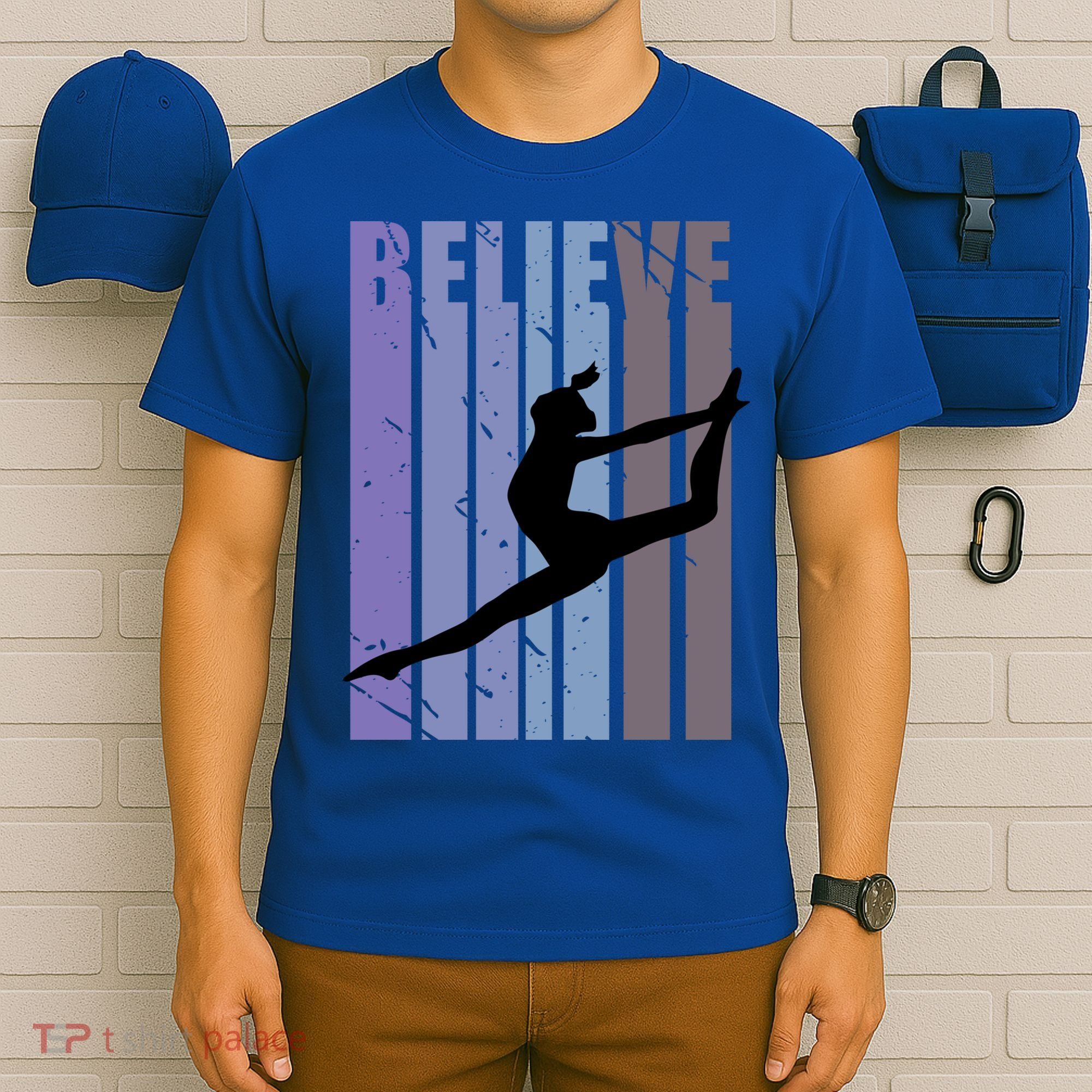 Retro Gymnast Dancing Dancer Gymnastics Girls Gift T-Shirt