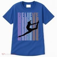 Retro Gymnast Dancing Dancer Gymnastics Girls Gift Tall T-Shirt thumb 0