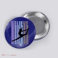 Retro Gymnast Dancing Dancer Gymnastics Girls Gift Button thumb 0