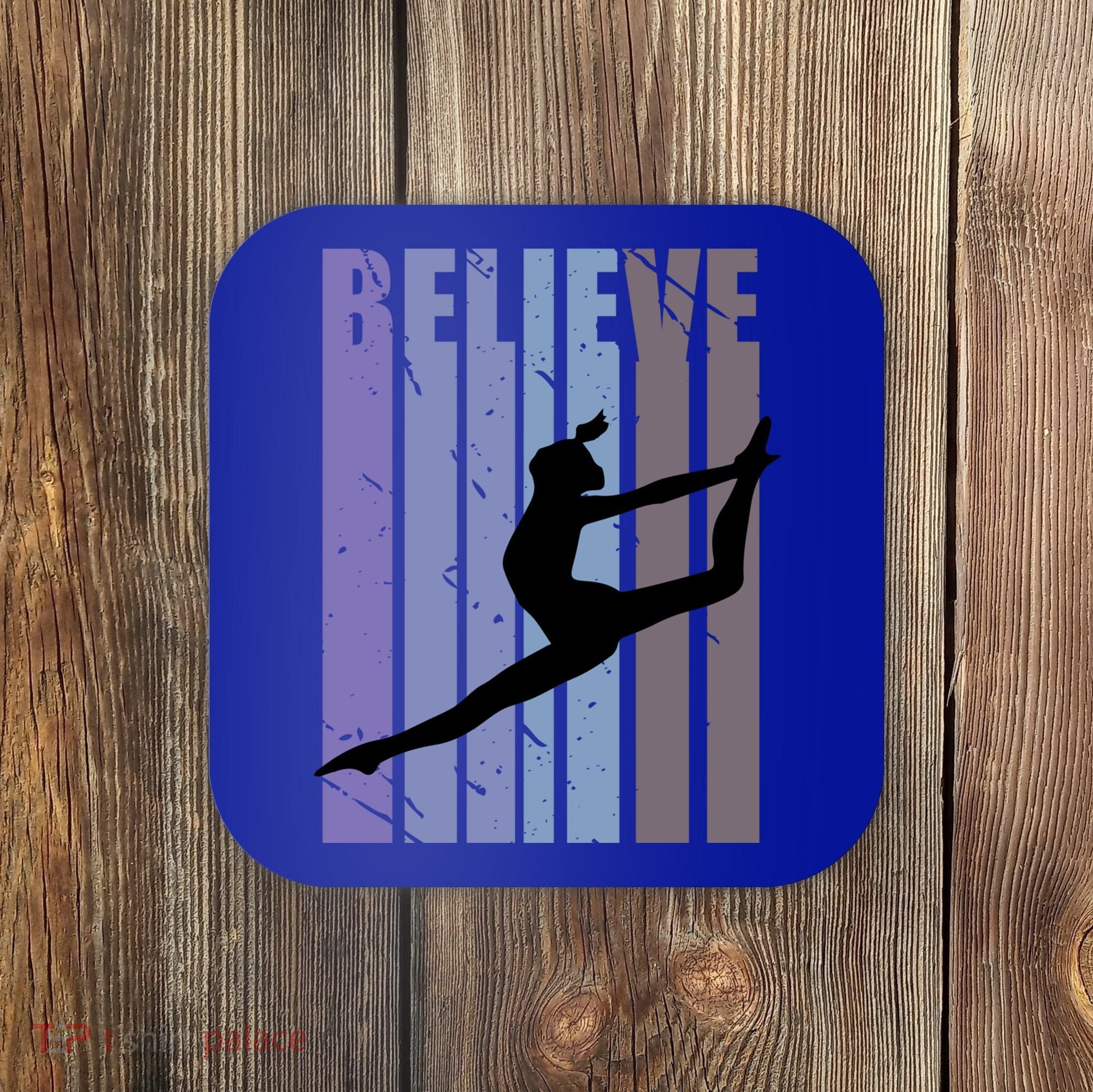 Retro Gymnast Dancing Dancer Gymnastics Girls Gift Coaster