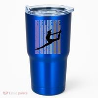 Retro Gymnast Dancing Dancer Gymnastics Girls Gift Tumbler thumb 0