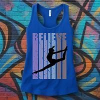 Retro Gymnast Dancing Dancer Gymnastics Girls Gift Women's Tank Top thumb 3