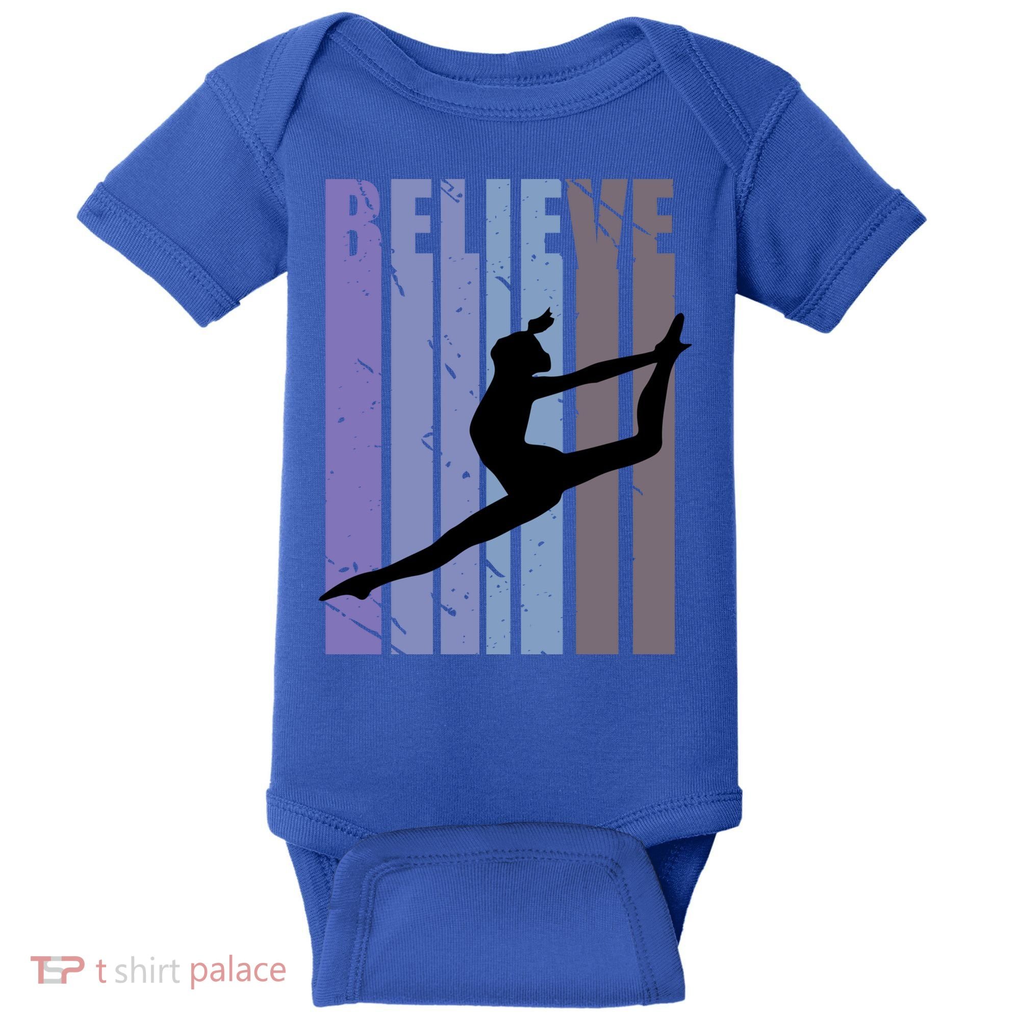 Retro Gymnast Dancing Dancer Gymnastics Girls Gift Baby Bodysuit
