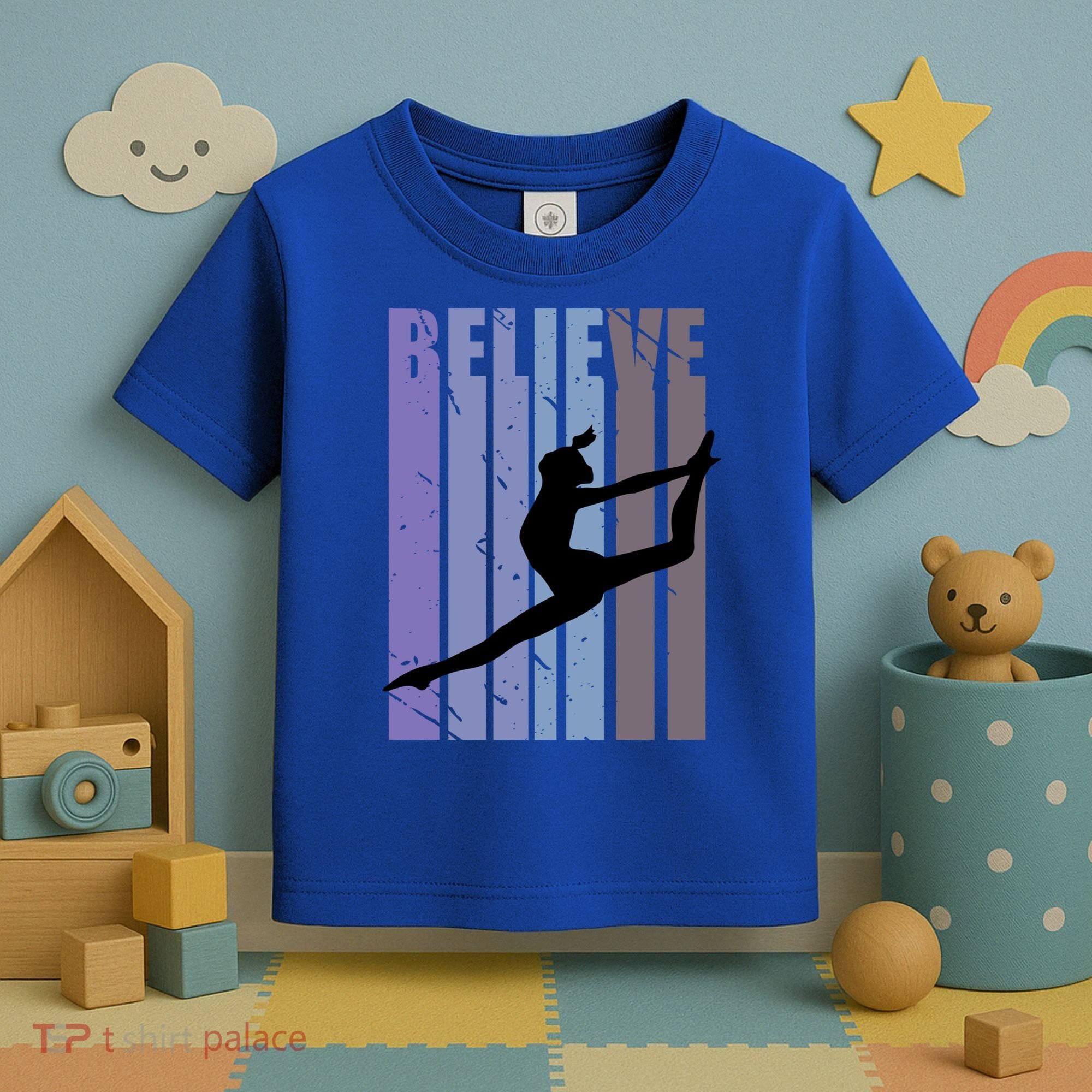 Retro Gymnast Dancing Dancer Gymnastics Girls Gift Toddler T-Shirt