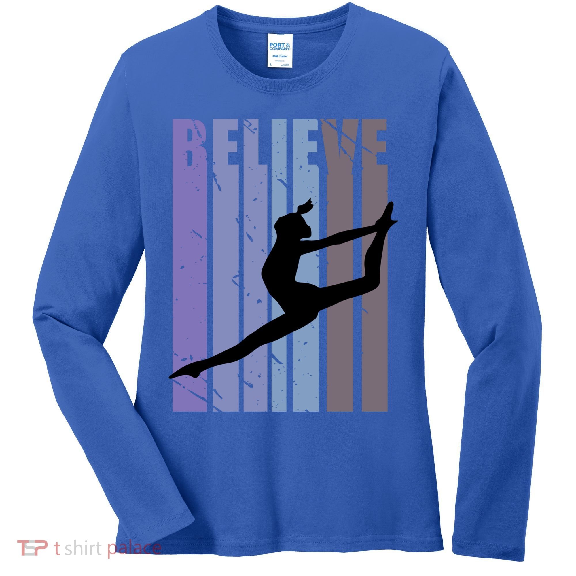 Retro Gymnast Dancing Dancer Gymnastics Girls Gift Women's Long Sleeve Shirt