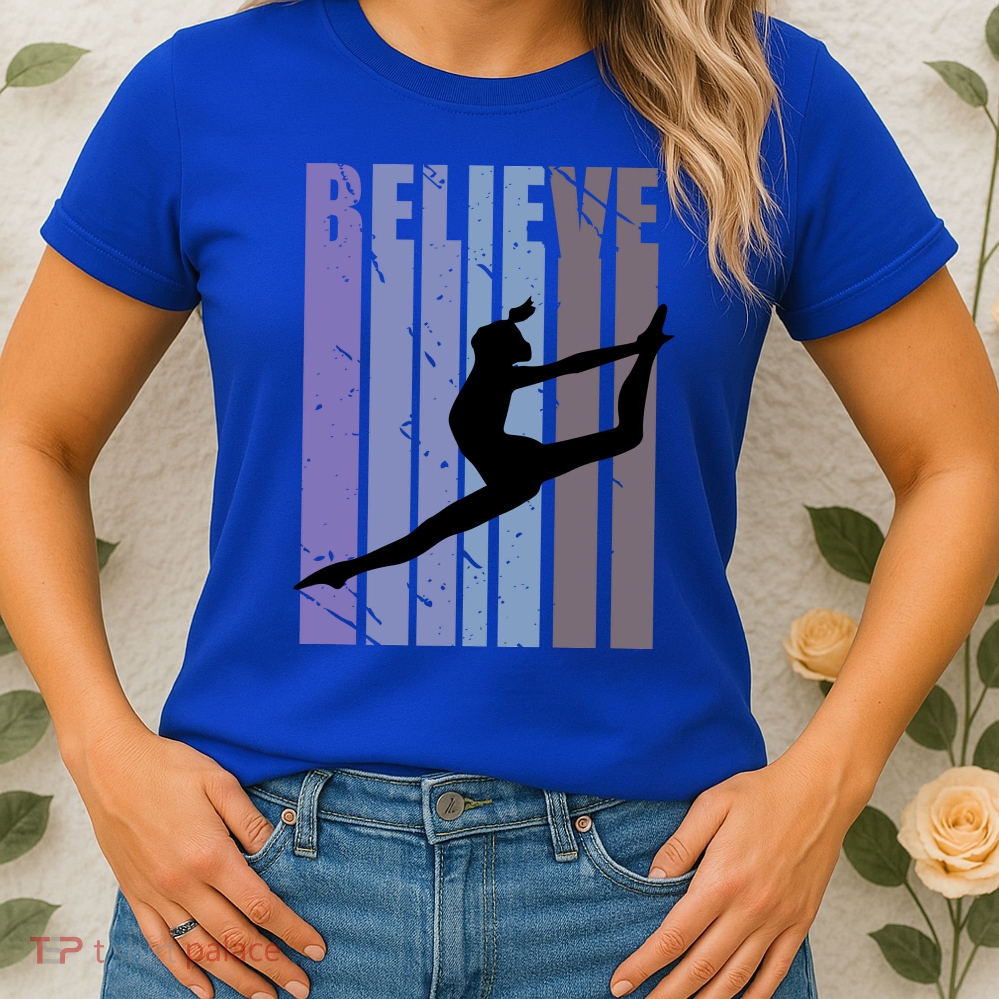 Retro Gymnast Dancing Dancer Gymnastics Girls Gift Women's T-Shirt