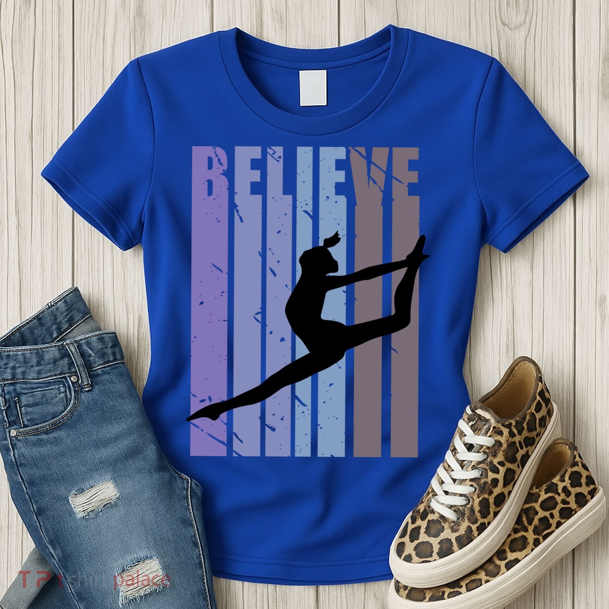 Retro Gymnast Dancing Dancer Gymnastics Girls Gift Women's T-Shirt