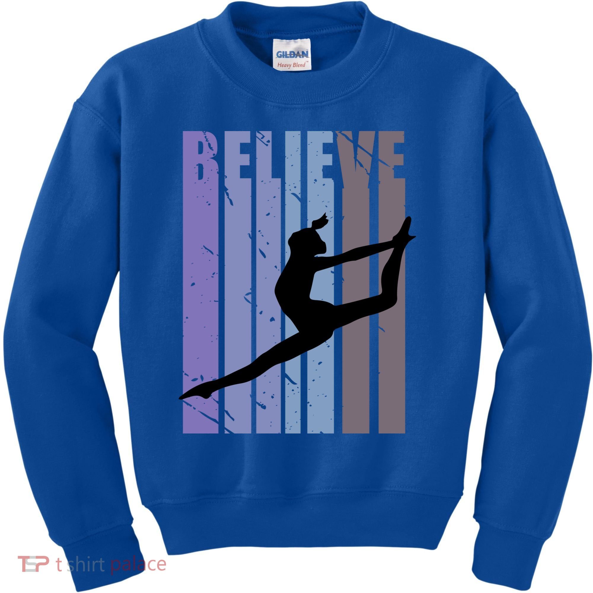Retro Gymnast Dancing Dancer Gymnastics Girls Gift Kids Sweatshirt