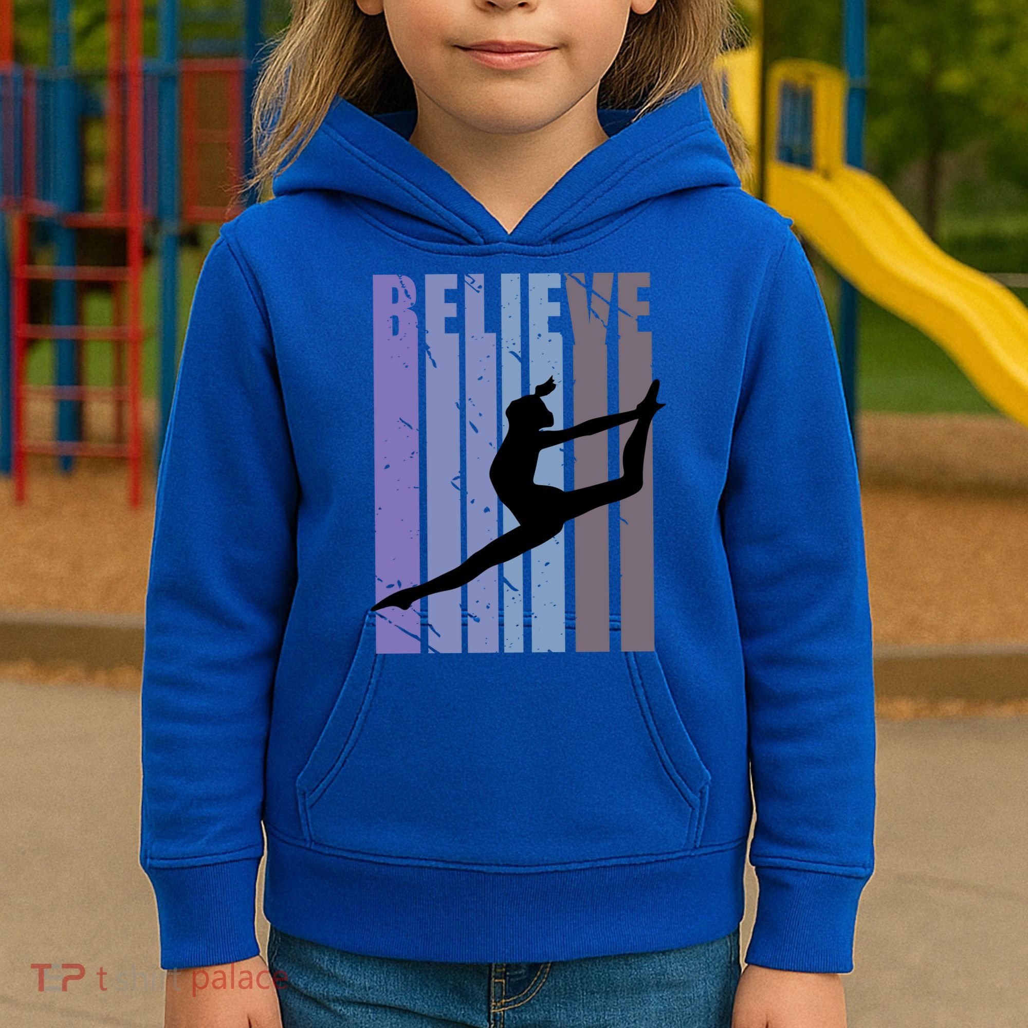 Retro Gymnast Dancing Dancer Gymnastics Girls Gift Kids Hoodie