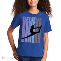 Retro Gymnast Dancing Dancer Gymnastics Girls Gift Kids T-Shirt thumb 2