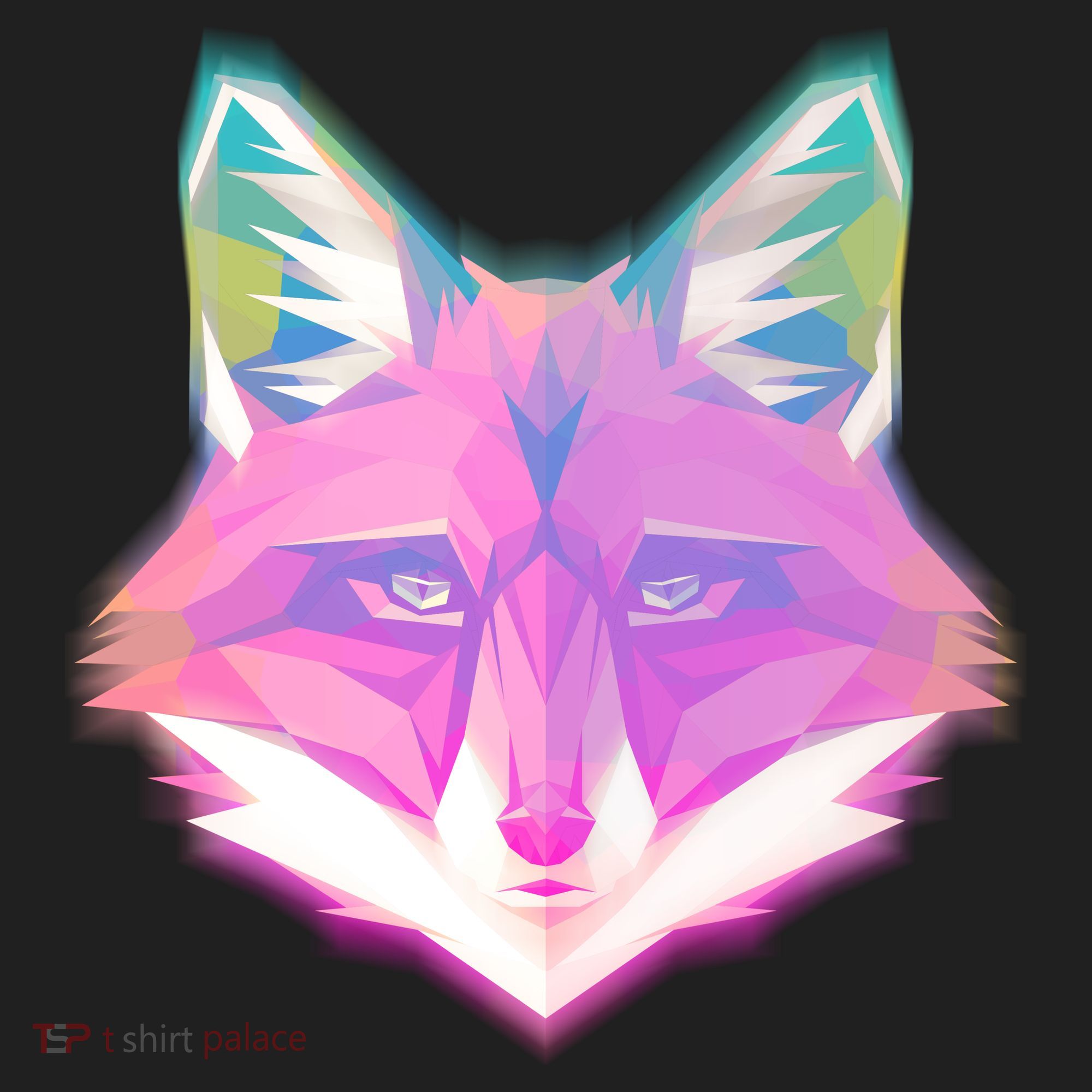 Retro Glowing Digital Polygon Fox Women's Sweatshirt