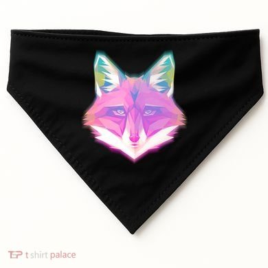 Retro Glowing Digital Polygon Fox USA-Made Doggie Bandana