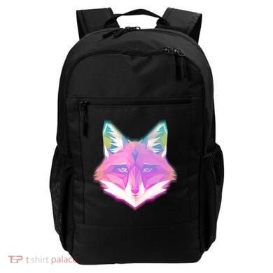 Retro Glowing Digital Polygon Fox Backpack