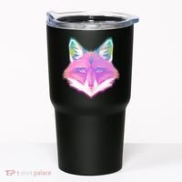Retro Glowing Digital Polygon Fox Tumbler thumb 0