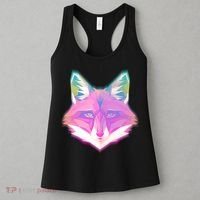 Retro Glowing Digital Polygon Fox Women's Tank Top thumb 3