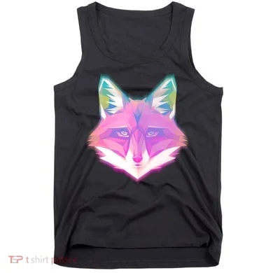 Retro Glowing Digital Polygon Fox Tank Top