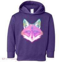 Retro Glowing Digital Polygon Fox Toddler Hoodie thumb 0