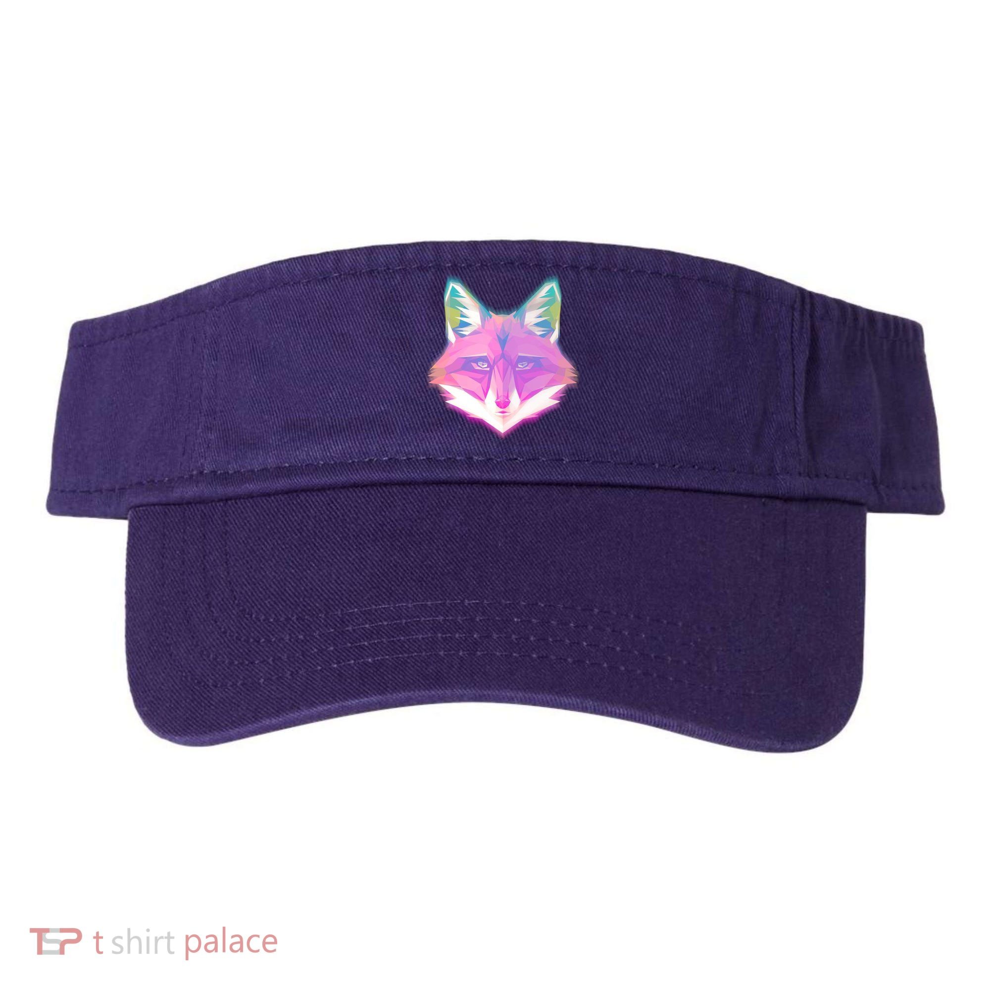 Retro Glowing Digital Polygon Fox Visor