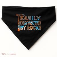 Rock Geology Easily Distracted By Rocks Rockhound USA-Made Doggie Bandana thumb 0