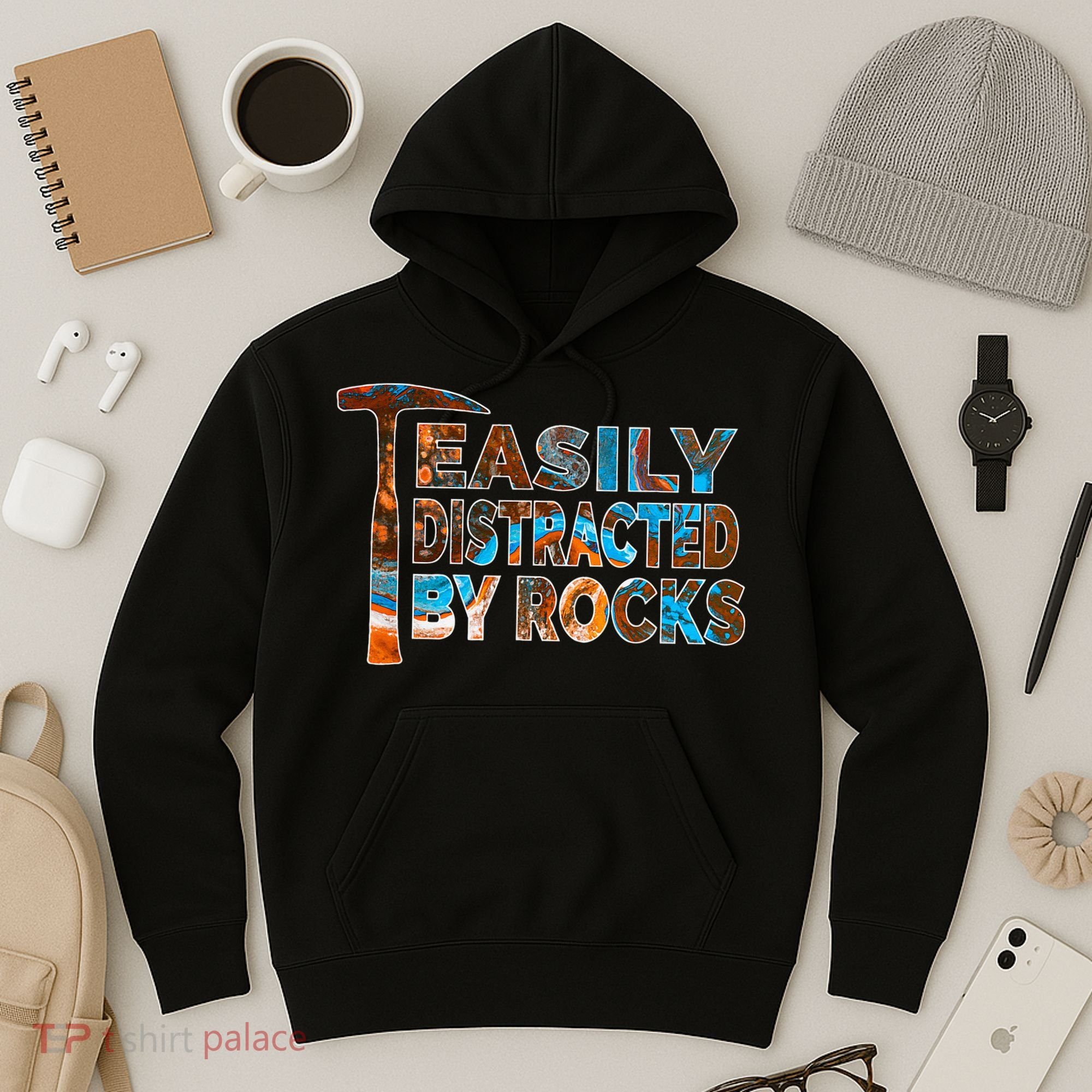 Rock Geology Easily Distracted By Rocks Rockhound Hoodie