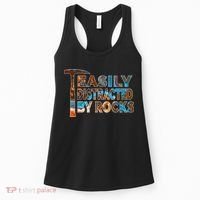 Rock Geology Easily Distracted By Rocks Rockhound Women's Tank Top thumb 0