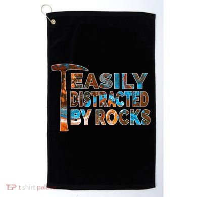 Rock Geology Easily Distracted By Rocks Rockhound Golf Towel