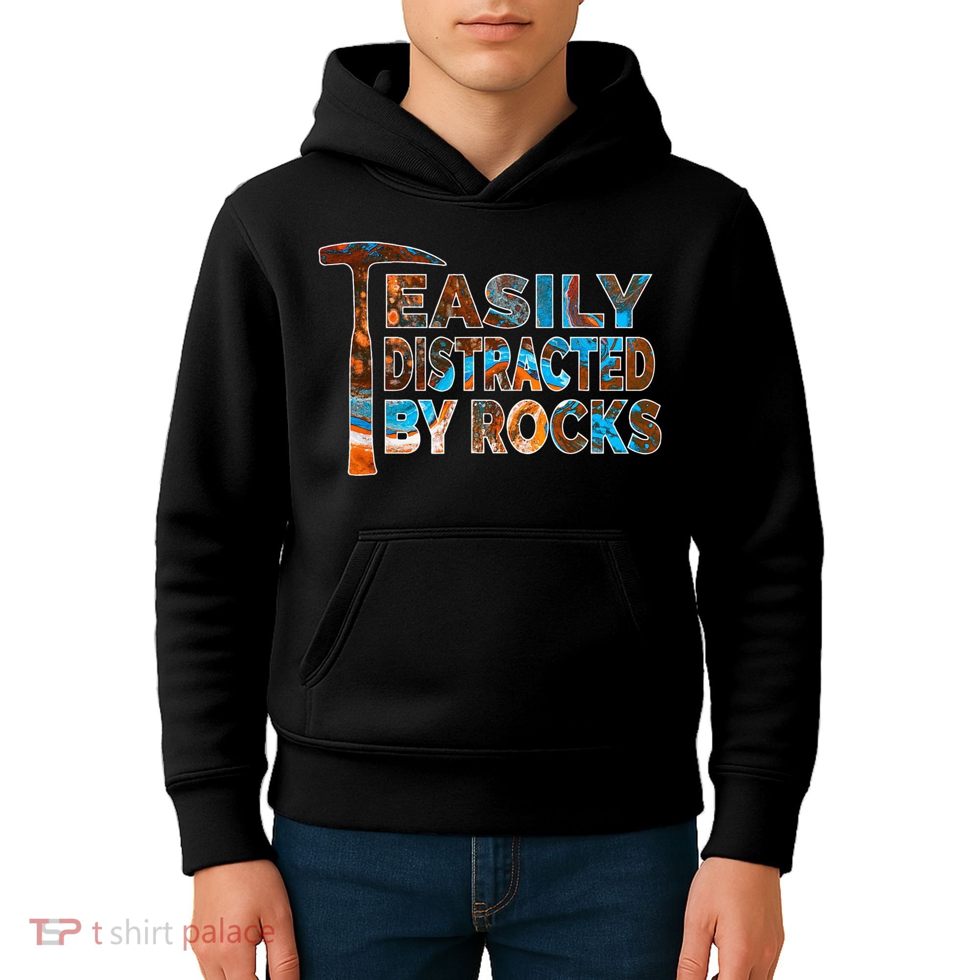 Rock Geology Easily Distracted By Rocks Rockhound Kids Hoodie