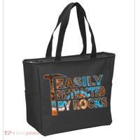 Rock Geology Easily Distracted By Rocks Rockhound Tote Bag thumb 2