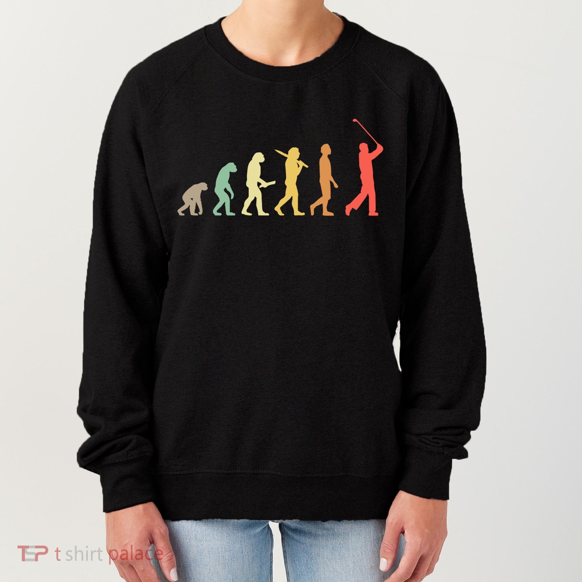 Retro Golf Evolution Gift For Golfers And Golf Players Gift Women's Sweatshirt