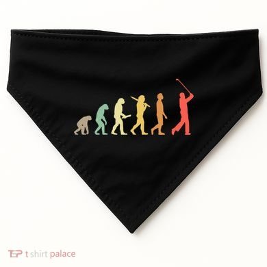 Retro Golf Evolution Gift For Golfers And Golf Players Gift USA-Made Doggie Bandana